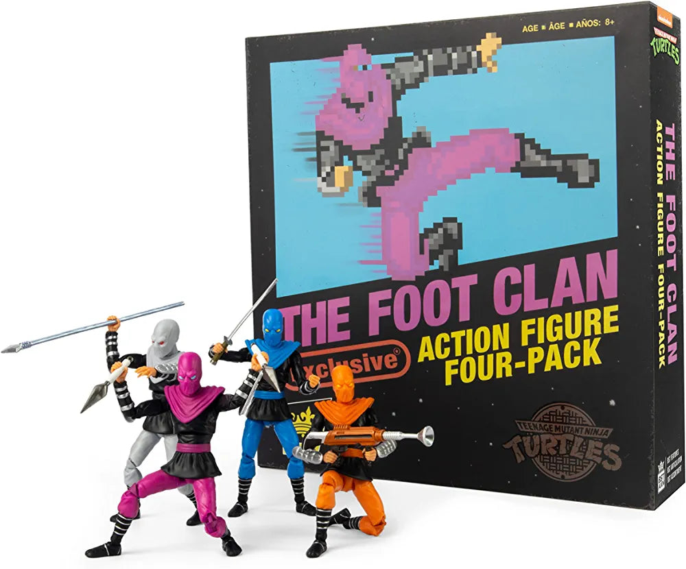 The Loyal Subjects BST AXN Teenage Mutant Ninja Turtles The Foot Clan 5-in Action Figure 4 Pack: