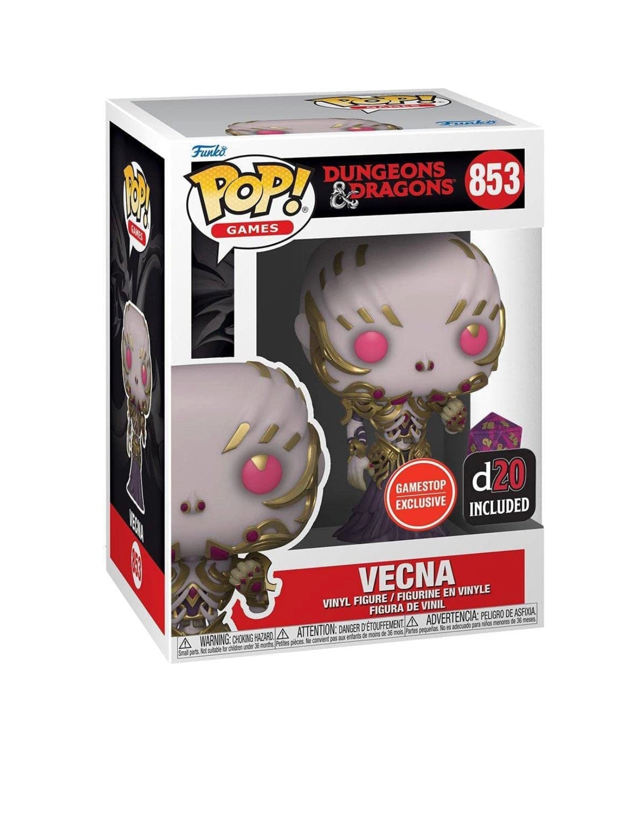 Funko POP! Games #853 Dungeons & Dragons Vecna with d20 die GameStop Exclusive