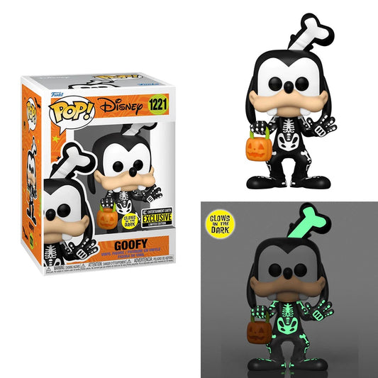 Funko POP! Disney Goofy Halloween Skeleton Glow In The Dark EE Exclusive