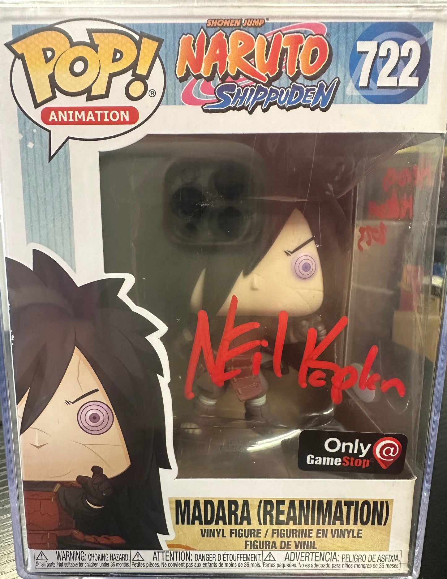 Funko POP! Animation #722 Naruto Shippuden Madara (Reanimation) GameStop exclusive autographed by Neil Kaplan with COA