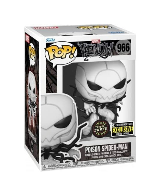 Funko POP! 966 Marvel Venom Poison Spider-Man CHASE Glow-In-The-Dark Entertainment Earth Exclusive