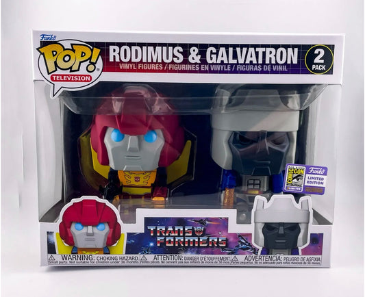 Funko POP! Television: Transformers Rodimus Prime and Galvatron Vinyl Figure Set 2-Pack 2023 San Diego Comic Con Exclusive
