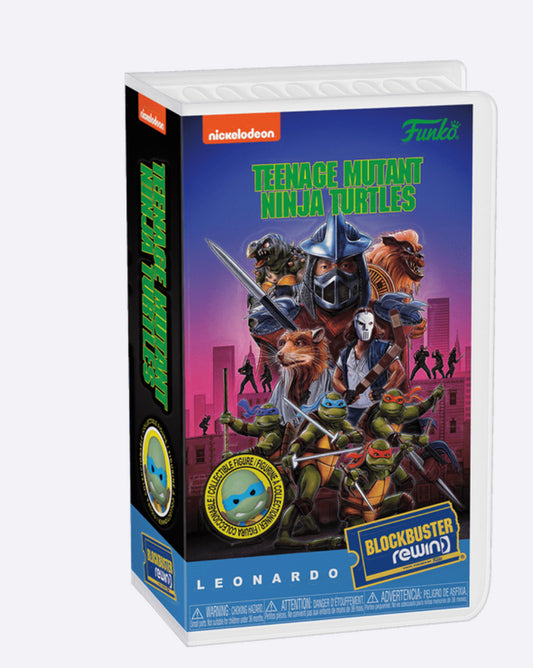 Funko Rewind Teenage Mutant Ninja Turtles Leonardo in VHS-inspired packaging