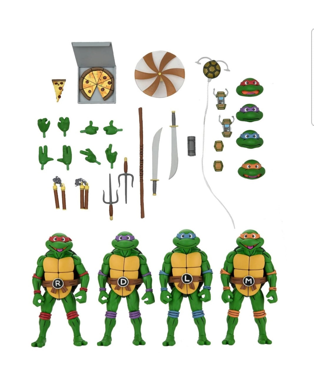 2022 TMNT NECA Teenage Mutant Ninja Turtles 4-pack Figure