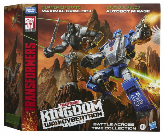 Transformers Toys Generations Kingdom Battle Across Time Collection Deluxe WFC-K40 Autobot Mirage & Maximal Grimlock