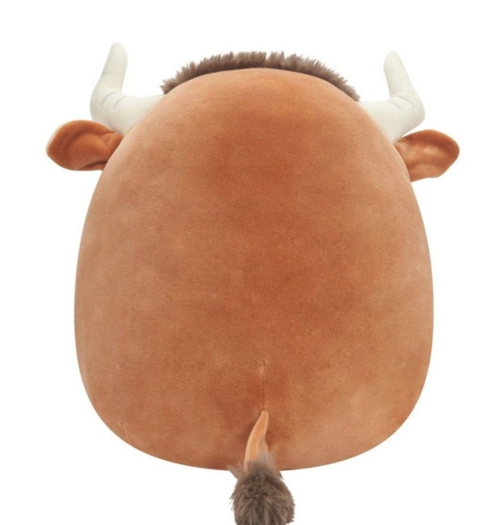 Squishmallow Shep Brown Spotted Bull 11"