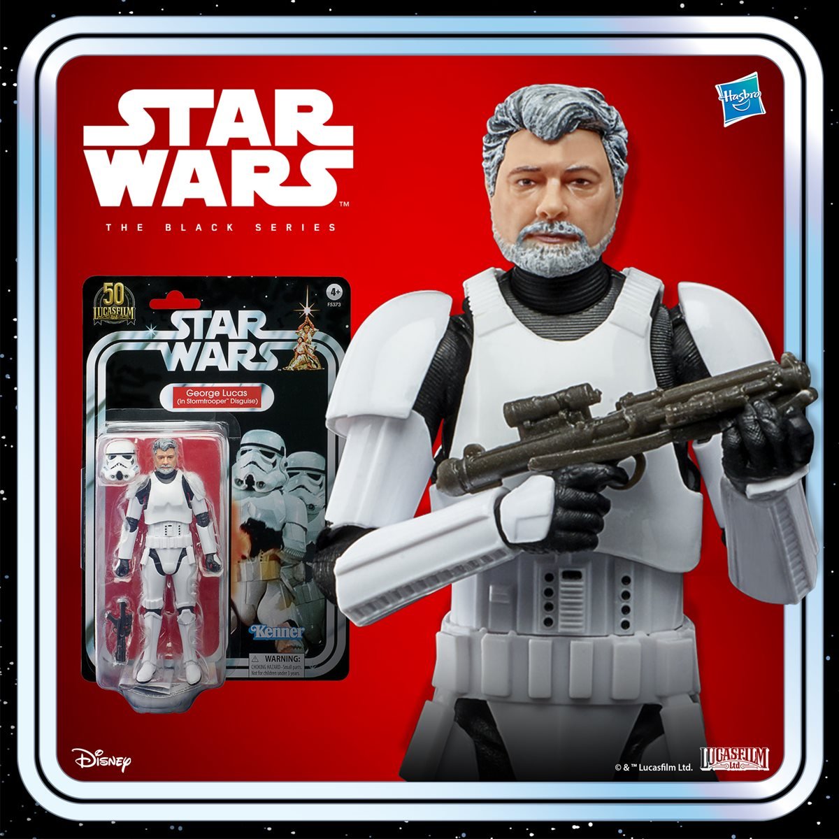 Star Wars The Black Series George Lucas (In Stormtrooper Disguise) Toy 6-inch-Scale Lucasfilm 50th Anniversary Figure