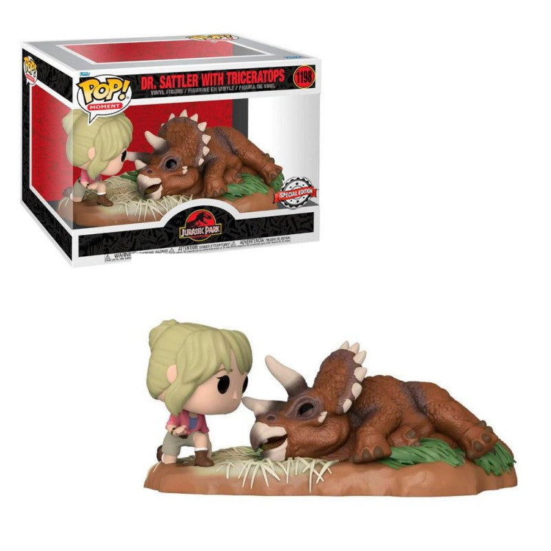 Funko Pop! Moments: Jurassic park Dr. Sattler With Triceratops